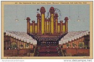 Utah Salt Lake City The Tabernacle Choir And Organ Great Mormon Tabernacle 1947