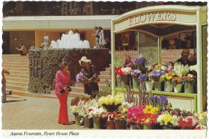 Asawa Fountain & Flower Seller Hyatt House Hotel Plaza San Francisco CA  4 by 6