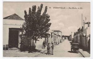 Rue Hoche Street Scene Bicycle Ferryville Menzel Bourguiba Tunisia postcard