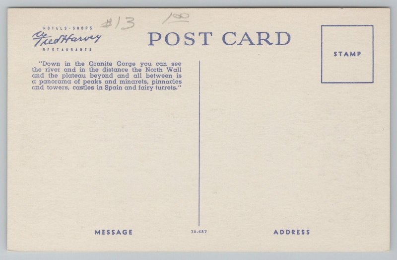 National & State Parks~Sunset From Mohave Point~Grand Canyon~Vintage PC 