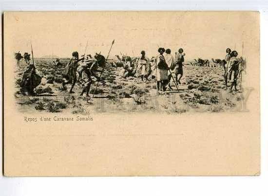 126549 DJIBOUTI Repos d'une Caravane Somalis CAMELS Vintage PC