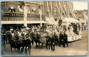 BOZEMAN MT HORSE PARADE SCENE 1907 ANTIQUE REAL PHOTO POSTCARD RPPC