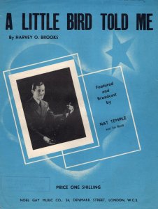 A Little Bird Told Me Nat Temple Vintage 1940s Sheet Music