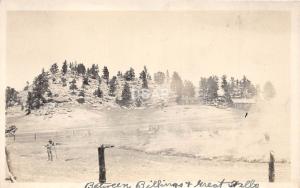 C12/ Billings Great Falls Montana Mt RPPC Postcard c1910 Prescribed Burn Farm