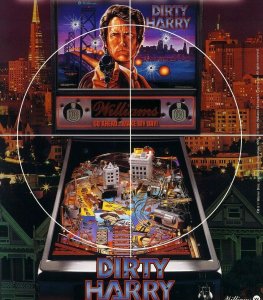 Dirty Harry Pinball Flyer Clint Eastwood Original NOS Game 1995 Vintage Retro