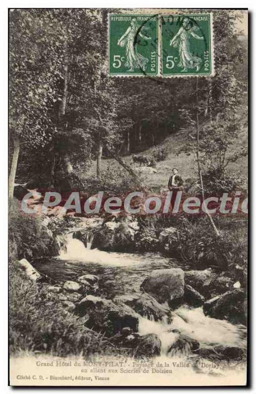 Postcard Old Grand Hotel du Mont Pilat Landscape of the Valley of Dorlay