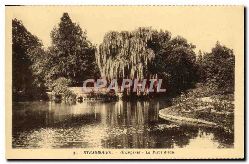Old Postcard Strasbourg Orangerie La Piece D & # 39Eau