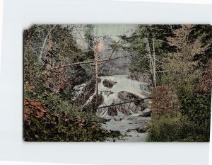 Postcard Waterfalls Trees Nature Landscape Scenery