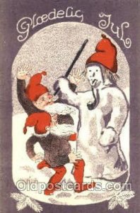 Snowman 1915 some corner wear causing rounded corners, paint chips to corners...