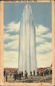 Green River Utah Crystal Geyser c1930-50s Vintage Postcard