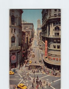 Postcard Powell At Market Street, Showing Turntable, San Francsico, California