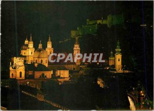 Postcard Moderne Salzburg by Night