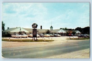 West Lafayette Indiana Postcard New Cedar Crest Hotel Court 1960 Vintage Antique