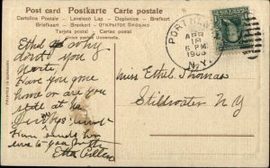 Easter Cherubs Play Flute & Violin on Large Egg c1910 Postcard 