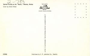 Fish - Salmon Drying on the racks at Nenana, Alaska