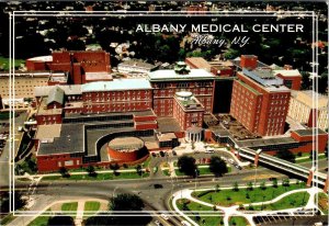 Albany, NY New York  ALBANY MEDICAL CENTER Hospital Bird's Eye View 4X6 Postcard