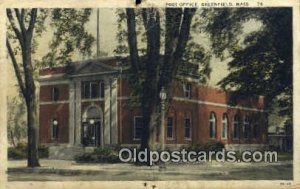 Greenfield, Mass USA Post Office 1940 Missing Stamp 