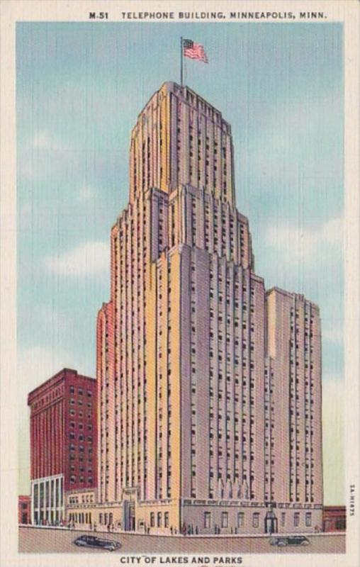 Minnesota MInenapolis Telephone Building 1948 Curteich