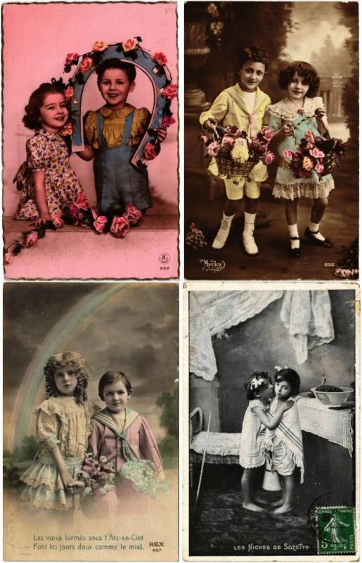 GLAMOUR REAL PHOTO  CHILDREN FILLES GARCONS ENFANTS 94 CPA pre-1940 (L2772)