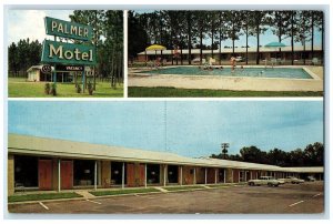 c1950's Palmer Motel Tara Restaurant Swimming Pool Bainbridge Georgia Postcard