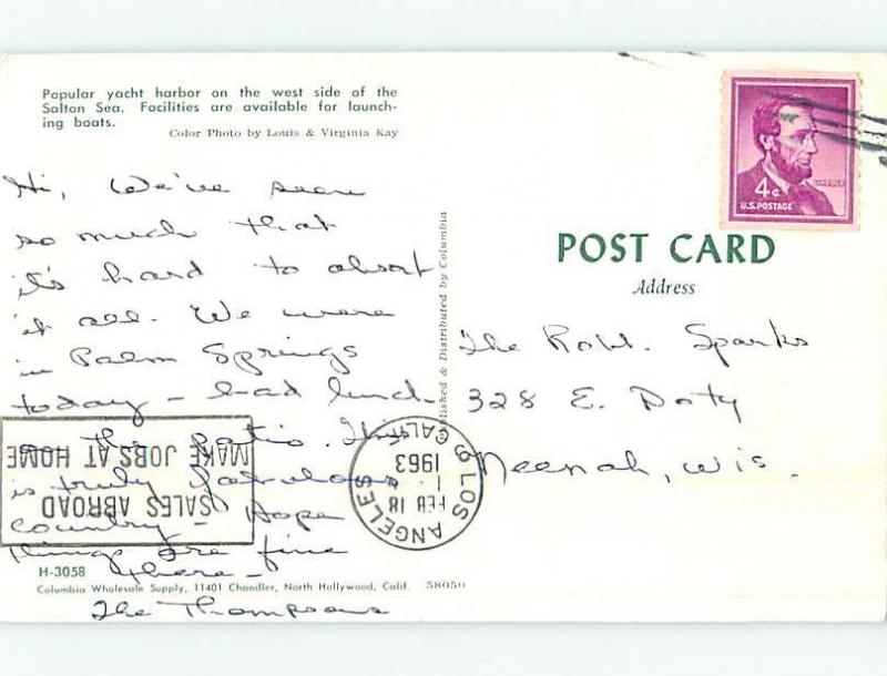 Pre-1980 SALTON SEA near Indio & Salton City California CA hn5721