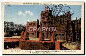 Old Postcard Exposition Coloniale Internationale Paris AOF Palace from the lo...