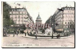 Paris Old Postcard Pantheon and rue Soufflot