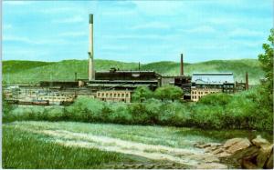 JOSEPHTOWN, PA   ZINC SMELTER   Pittsburgh & Lake Erie Railroad  c1950s Postcard