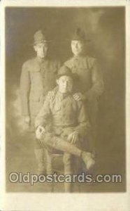 WWI Real Photo Military Soldier in Uniform Unused close to perfect corners