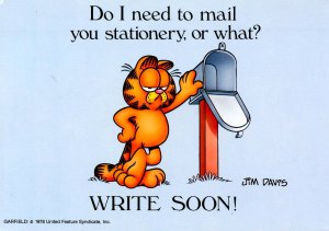 Garfield (The Cat)-- Write Soon