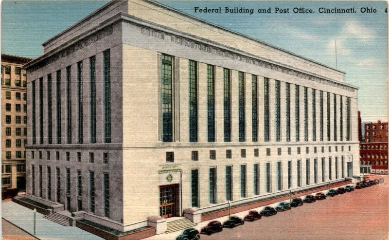 Vintage postcard Federal Building & Post Office Cincinnati