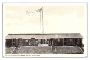 Postcard Division Headquarters Camp Devens Ayer Mass. U. S. Army