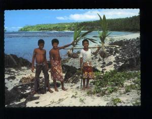 210042 WESTERN SAMOA east coast scene on Upolu old postcard