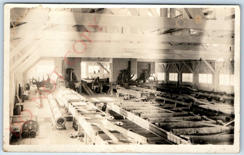 c1910s Dam Mill? Machinery RPPC Burn Industrial Lumber Real Photo Factory A127