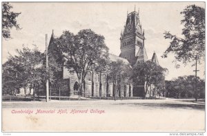 Cambridge Memorial Hall, Harvard College, CAMBRIDGE, Massachusetts, PU-1907