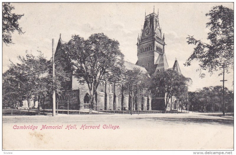 Cambridge Memorial Hall, Harvard College, CAMBRIDGE, Massachusetts, PU-1907