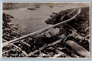 Seattle WA Postcard RPPC Photo Fremont Bridge Aurora Bridge And Lake Union
