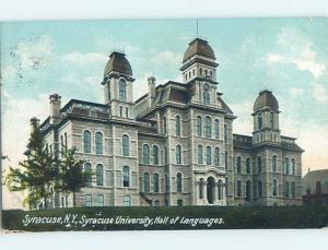 Divided-Back HALL OF LANGUAGES AT SYRACUSE UNIVERSITY Syracuse New York NY L8189