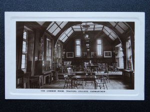 Cymru CARMARTHEN Training College Common Room INTERIOR c1914 RP Postcard