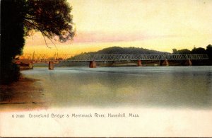 Massachusetts Haverhill Groveland Bridge & Merrimack River Rotograph
