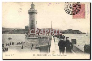 Old Postcard Marseille Lighthouse St. Mary