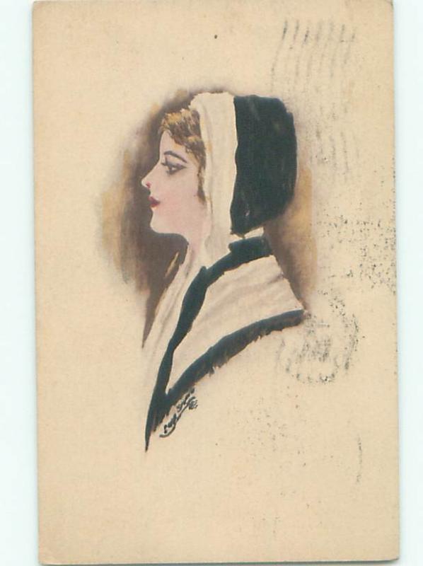 Divided-Back PRETTY WOMAN Risque Interest Postcard AA8077