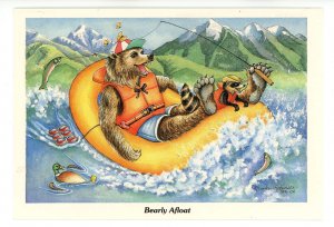 Dressed Bear - Bearly Afloat Fishing   Artist: L. Drake-Robinson