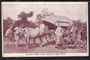 Ramabai's Bible Women Ready for Village Work,OX CartMumbi,India