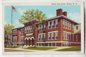 P839  1951 Linen card weston high school weston w., va.