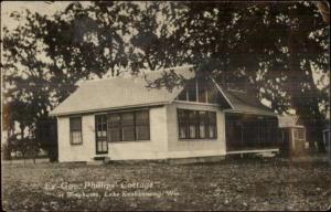 Ex Gov Phillips Cottage at Binghams Koshkonog WI c1920 Real Photo Postcard