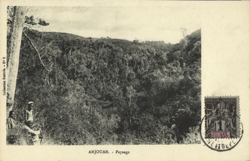 comoros comores, Sultanate of Ndzuwani ANJOUAN, Paysage Landscape 1910 Postcard 