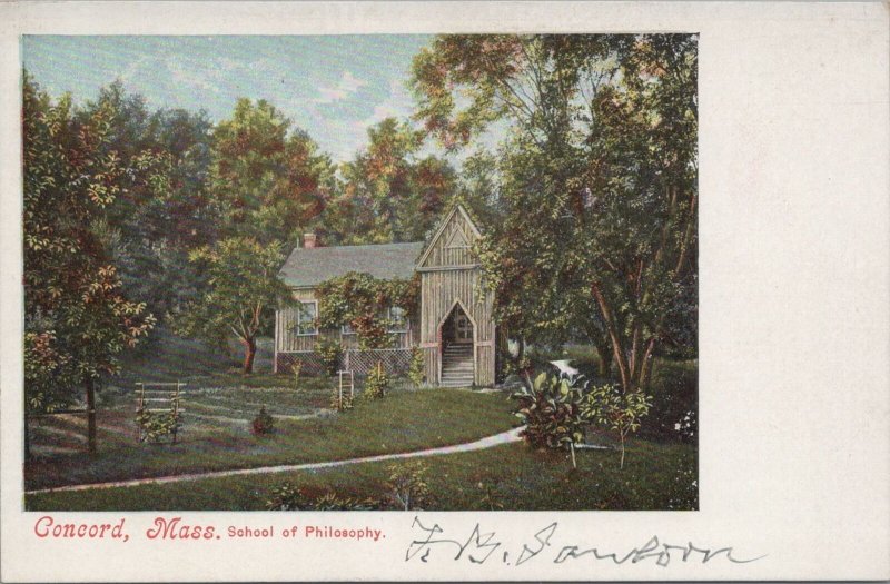 Postcard School of Philosophy Concord MA