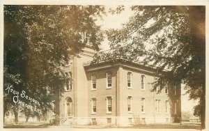 Postcard RPPC C-1910 Illinois Oneida High School occupational 23-12128