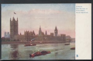 London Postcard - The Houses of Parliament From The River  RS8658